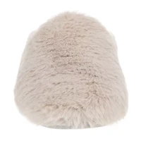 Rachel Roy Lucy Plush Notched Collar Scuff Womens Memory Foam Slip-On Slippers