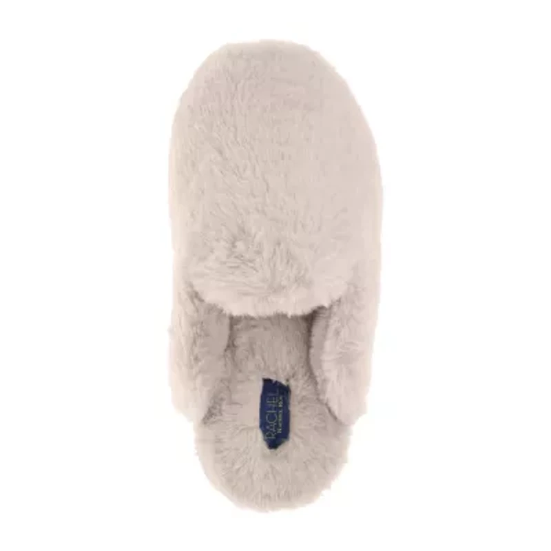 Rachel Roy Lucy Plush Notched Collar Scuff Womens Memory Foam Slip-On Slippers