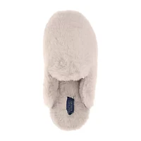 Rachel Roy Lucy Plush Notched Collar Scuff Womens Memory Foam Slip-On Slippers