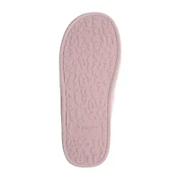HONEYDEW Plush Heart Scuff Womens Memory Foam Slip-On Slippers