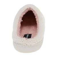 Joe Boxer Sherpa With Multi Happy Face Womens Memory Foam Clog Slippers