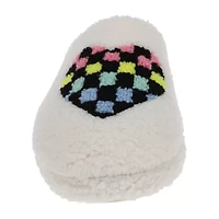 Joe Boxer Micro Sherpa Heart Clog Womens Memory Foam Slippers