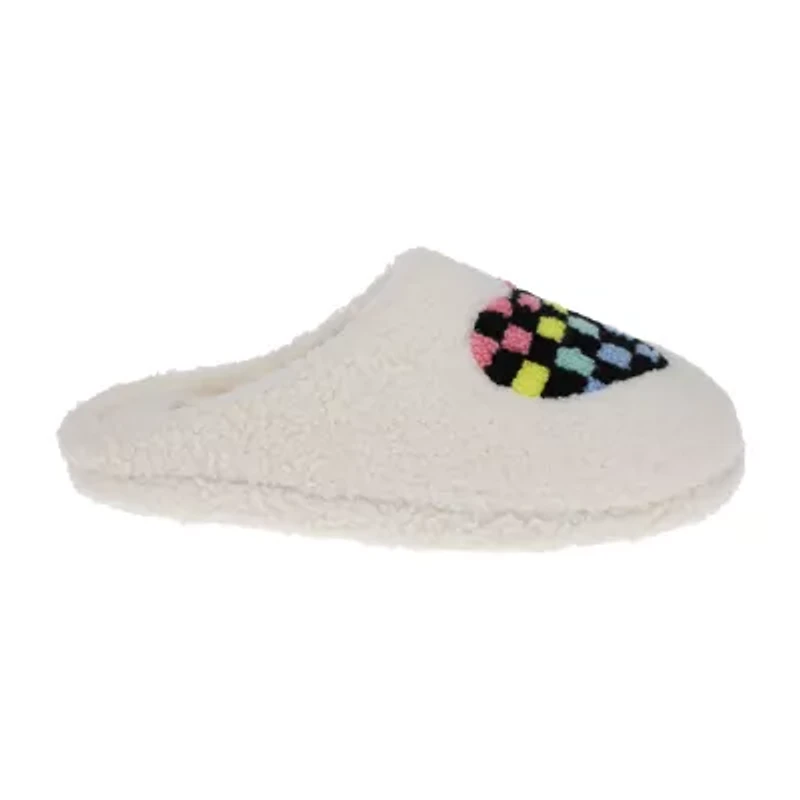 Joe Boxer Micro Sherpa Heart Clog Womens Memory Foam Slippers