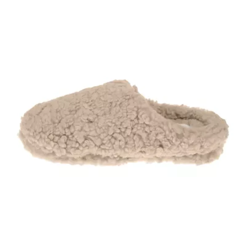 HONEYDEW Curly Sherpa Clog Slipper Womens Memory Foam Slippers
