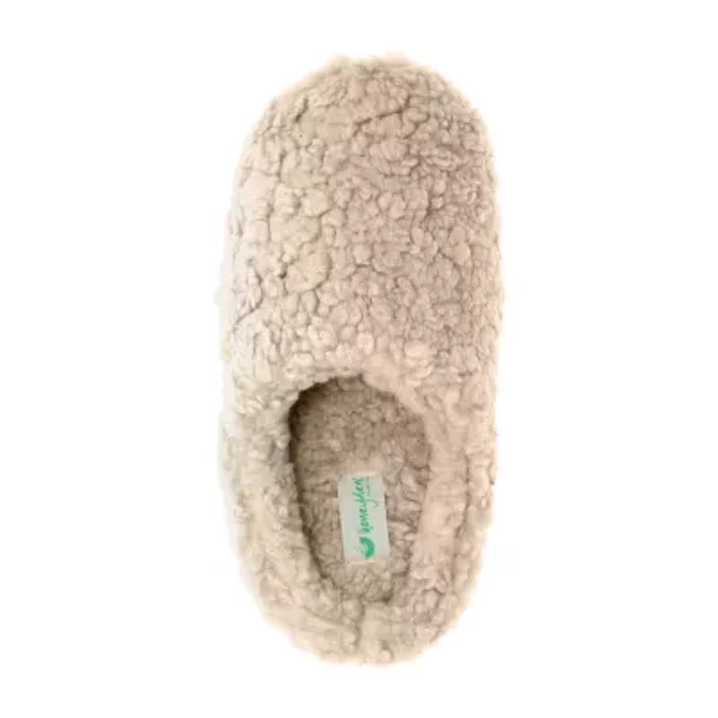 HONEYDEW Curly Sherpa Clog Slipper Womens Memory Foam Slippers