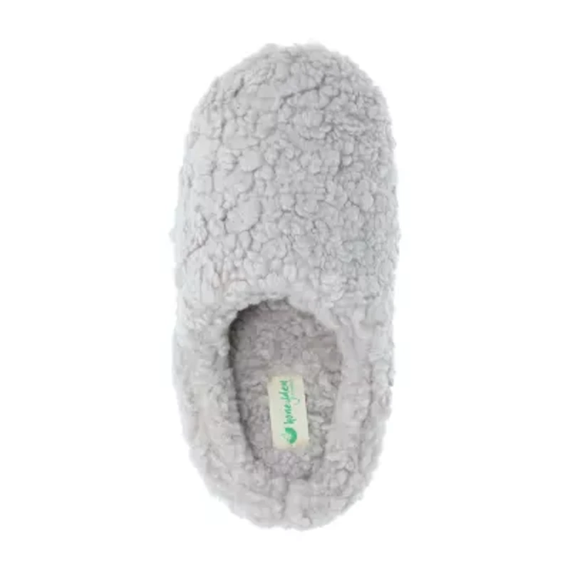 HONEYDEW Curly Sherpa Clog Slipper Womens Memory Foam Slippers