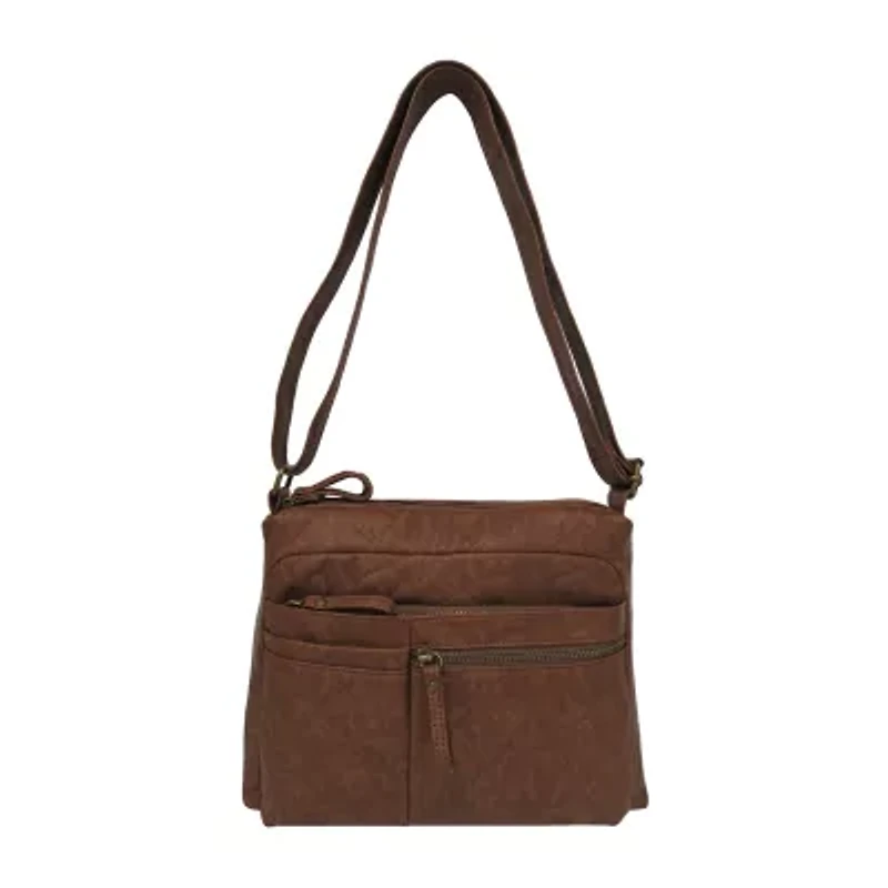 Bueno of California North South Zip Washed Crossbody Bag
