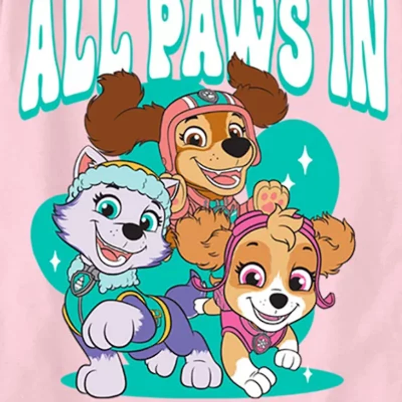 Nickelodeon Toddler Girls Crew Neck Long Sleeve Regular Fit Paw Patrol Graphic T-Shirt