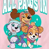 Nickelodeon Toddler Girls Crew Neck Long Sleeve Regular Fit Paw Patrol Graphic T-Shirt