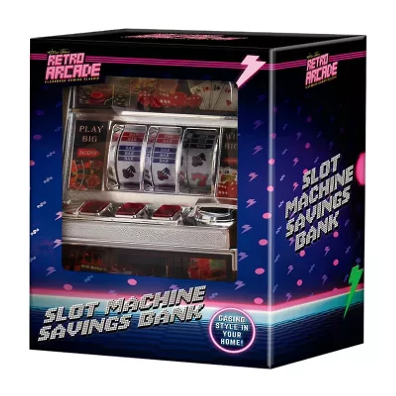 Retro Arcade Slot Machine Saving Bank