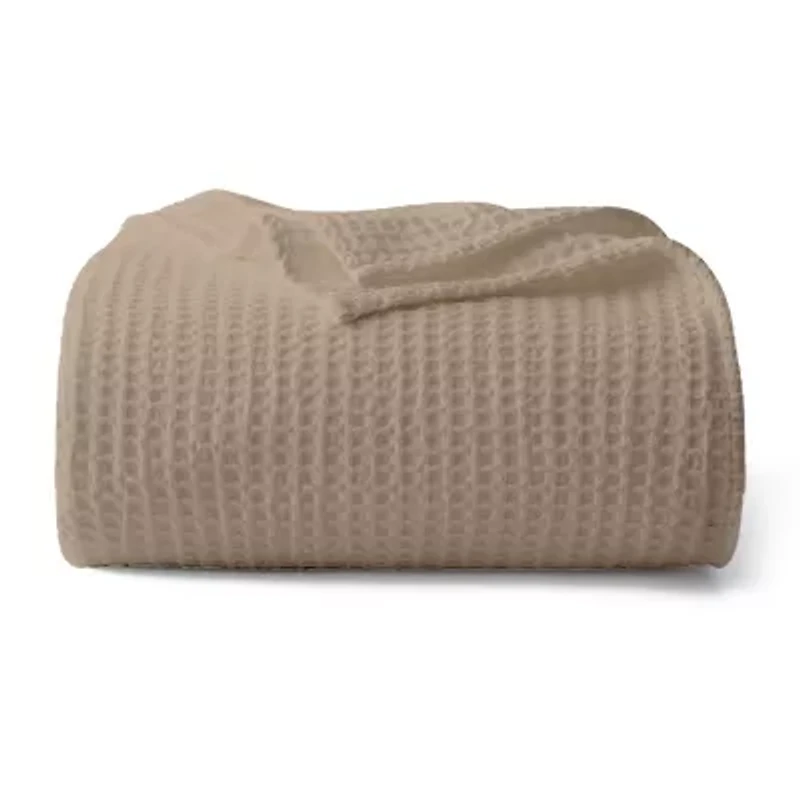 Color Sense 100% Cotton Waffle Blanket Set