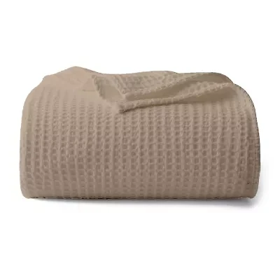 Color Sense 100% Cotton Waffle Blanket Set