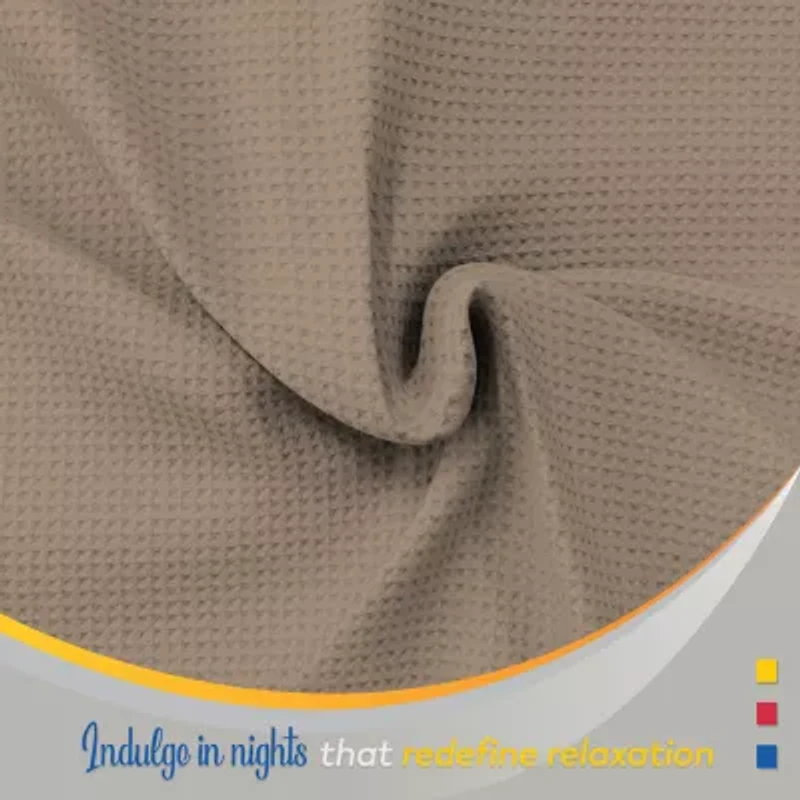 Color Sense 100% Cotton Waffle Blanket Set