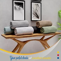 Color Sense 100% Cotton Basket Blanket Set