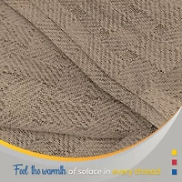 Color Sense 100% Cotton Basket Blanket Set