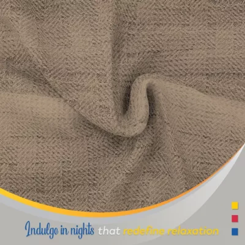 Color Sense 100% Cotton Basket Blanket Set