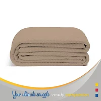 Color Sense 100% Cotton Basket Blanket Set