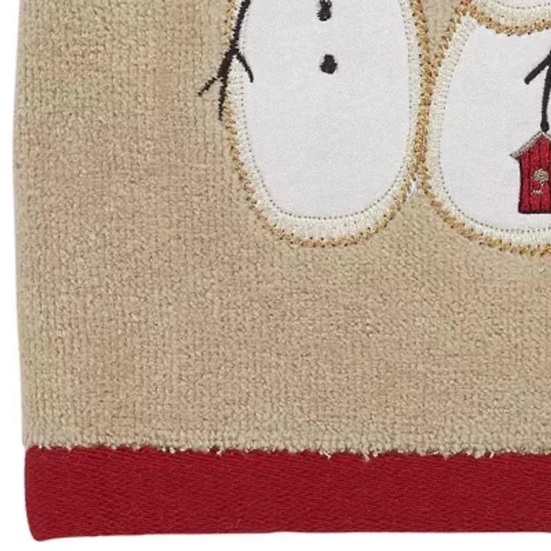 Avanti Snowman Gathering 2-pc. Embellished Hand Towel
