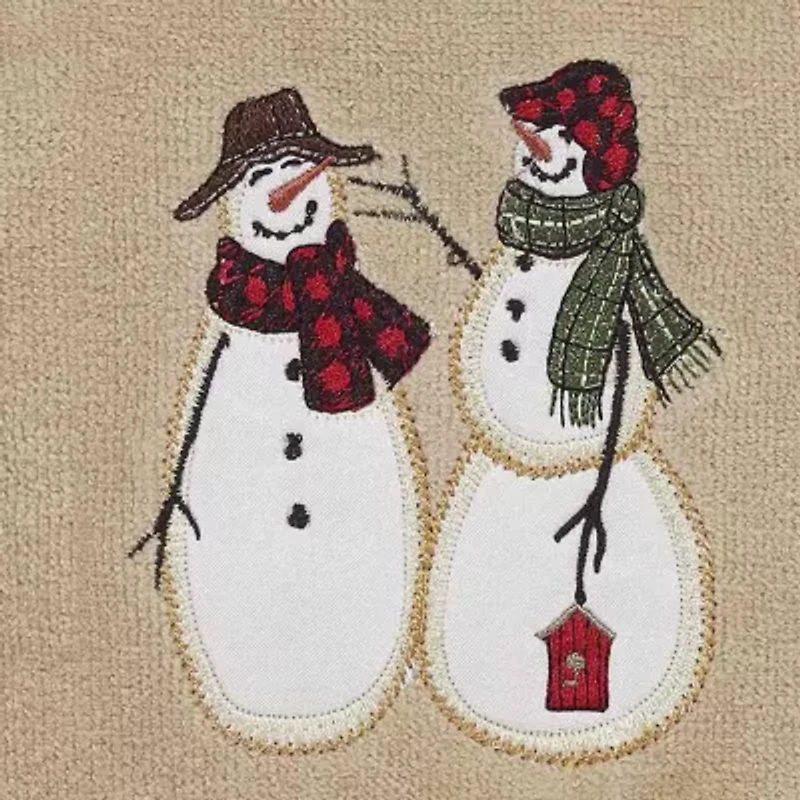 Avanti Snowman Gathering 2-pc. Embellished Hand Towel