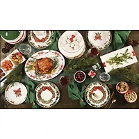 Martha Stewart Holiday Bow Wreath Oval Serving Platter