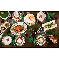 Martha Stewart Holiday Bow Wreath Oval Serving Platter