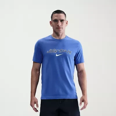 Nike Mens Crew Neck Short Sleeve Regular Fit Graphic T-Shirt