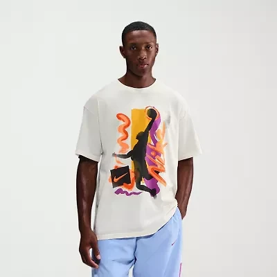Nike Mens Crew Neck Short Sleeve Regular Fit Graphic T-Shirt
