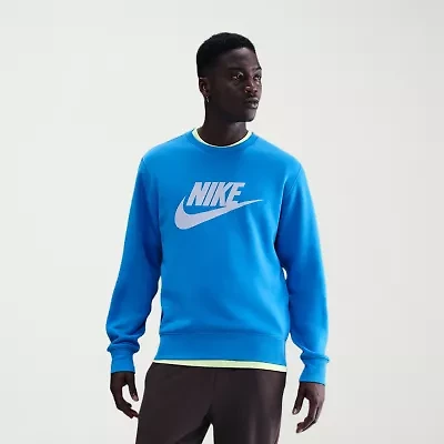 Nike Fleece Mens Crew Neck Long Sleeve Sweatshirt
