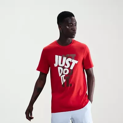 Nike Just Do It Mens Crew Neck Short Sleeve Regular Fit Big and Tall Graphic T-Shirt