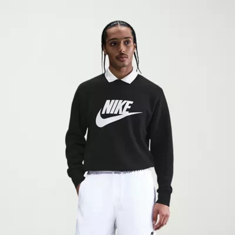 Nike Club Mens Crew Neck Long Sleeve Big and Tall Sweatshirt