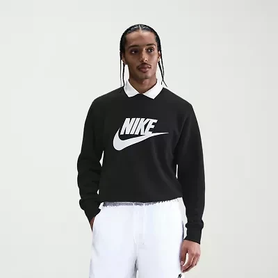 Nike Club Mens Crew Neck Long Sleeve Big and Tall Sweatshirt