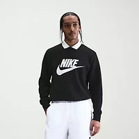 Nike Club Mens Crew Neck Long Sleeve Big and Tall Sweatshirt