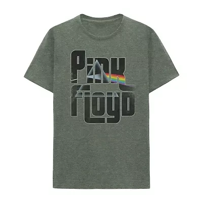 Mens Crew Neck Short Sleeve Regular Fit Pink Floyd Big and Tall Graphic T-Shirt