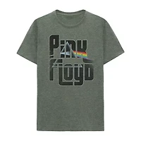 Mens Crew Neck Short Sleeve Regular Fit Pink Floyd Big and Tall Graphic T-Shirt