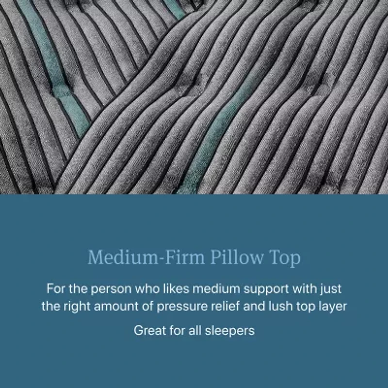 Beautyrest Level Two 14.75" Medium Pillow top - Mattress + Box Spring