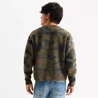 Arizona Mens V Neck Long Sleeve Button Camouflage Cardigan