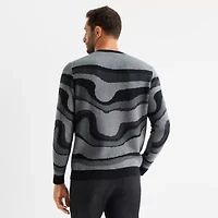 Stylus Mens Crew Neck Long Sleeve Pullover Sweater