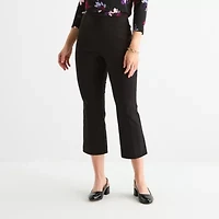 Liz Claiborne Lisa Womens Flare Mid Rise Classic Fit Tall Cropped Pant