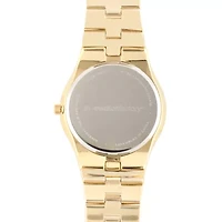 Personalized Dial Mens Diamond-Accent Gold-Tone Watch