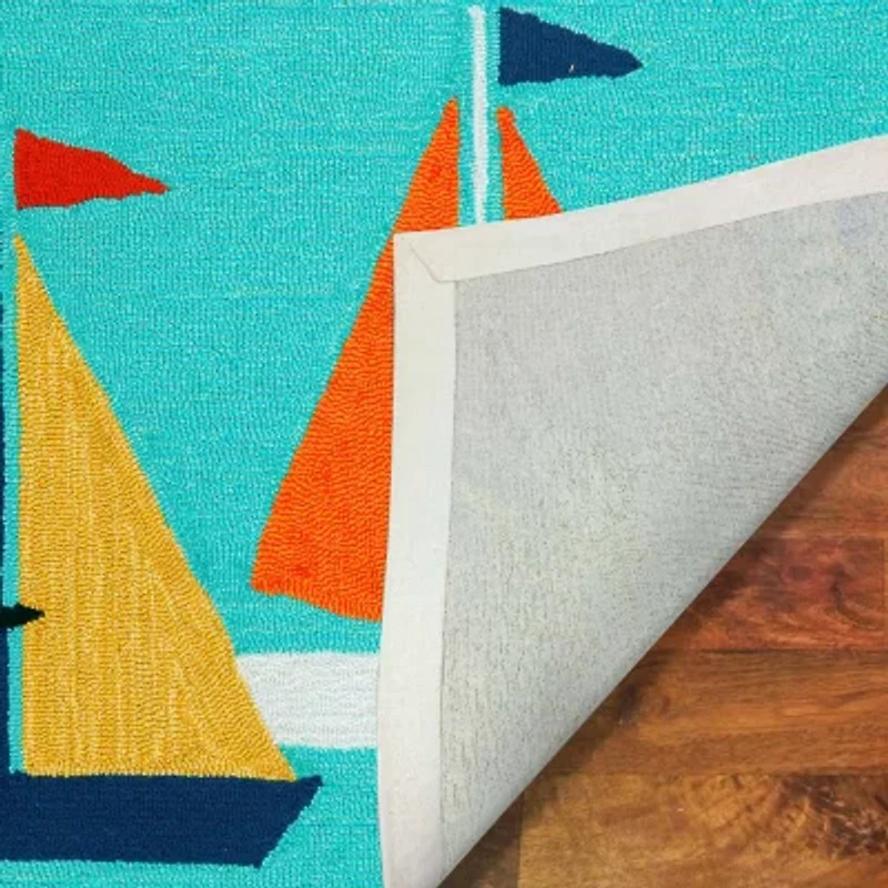 Liora Manne Frontporch Sailing Dog Animal Hand Tufted Indoor Outdoor Rectangular Accent Rug