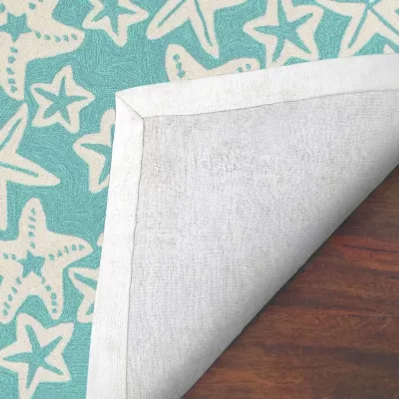 Liora Manne Capri Starfish Animal Hand Tufted Indoor Outdoor Rectangular Accent Rug