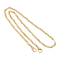 1928 Gold Tone Womens 22 Inch Link Face Mask Holder