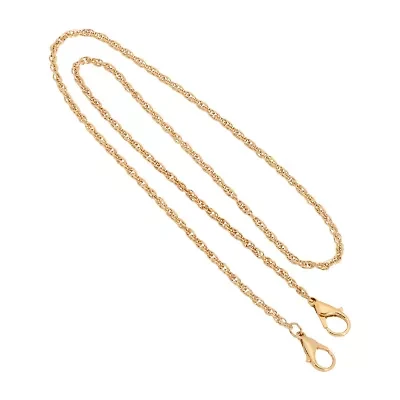 1928 Gold Tone Womens 22 Inch Link Face Mask Holder