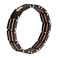 Mens Two-Tone Stainless Steel Chain Bracelet