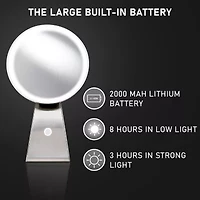 NuBrilliance Cordless 8'' Diameter 5X Rechargeable Magnification Mirror