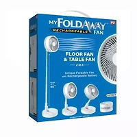 My FoldAway Rechargeable Floor and Table Fan with Rechargeable Battery