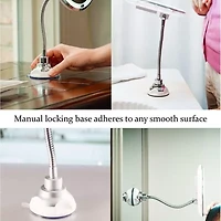 My Flexible Illuminated 5X Magnification Mirror with Bendable Neck and Suctions to Flat Surfaces