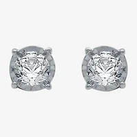 1/3 CT. T.W. Natural White Diamond 10K Rose Gold 5.3mm Round Stud Earrings