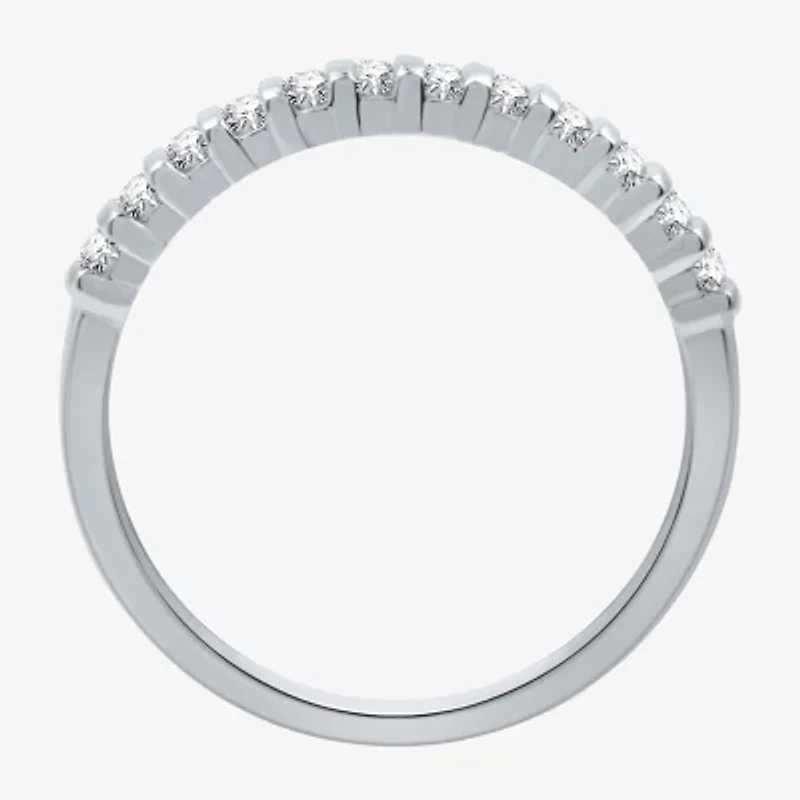 I Said Yes (H-I / I1) Womens 1/4 CT. T.W. Lab Grown White Diamond Sterling Silver Anniversary Wedding Band
