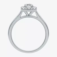 (H-I / I1) I Said Yes Womens 1 CT. T.W. Lab Grown White Diamond Sterling Silver or 14K Gold Over Silver Cushion Halo Bridal Set